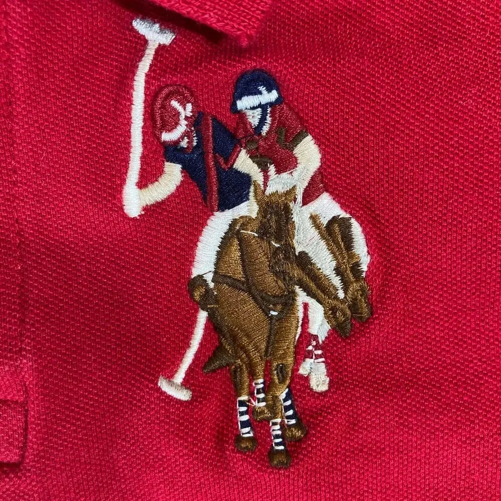 U.S. Polo Assn Shirt‎ Youth XXS (4) Red Big Pony Short Sleeve Polo Pullover
